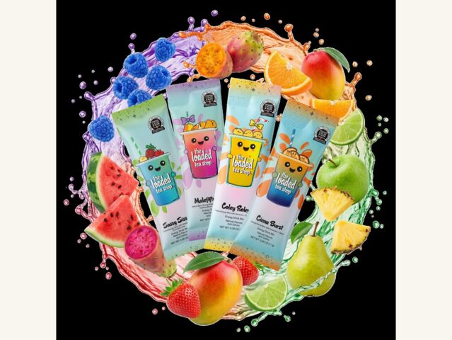 The Loaded Tea Shop colorful loaded tea flavor packets and drinks